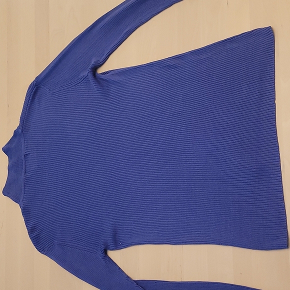 100% Vintage Spun Silk Canvasbacks Muted Medium Blue Luxurious Turtleneck EUC - Picture 8 of 10